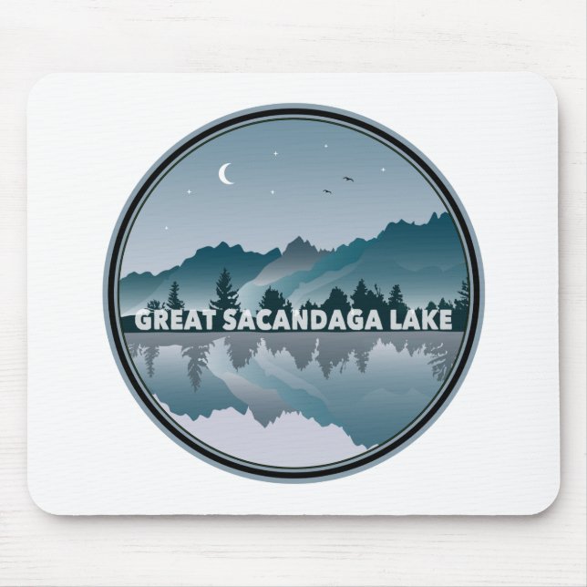 Great Sacandaga Lake New York Reflection Mouse Mat (Front)