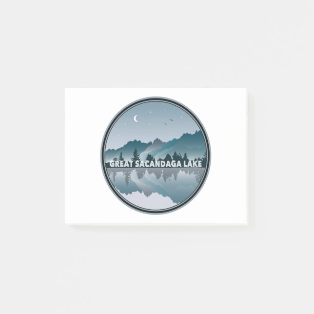 Great Sacandaga Lake New York Reflection Post-it Notes (Front)