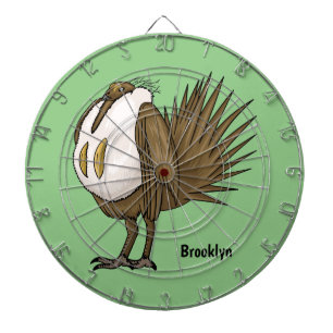 Great sage grouse bird cartoon illustration dartboard