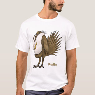 Great sage grouse bird cartoon illustration T-Shirt