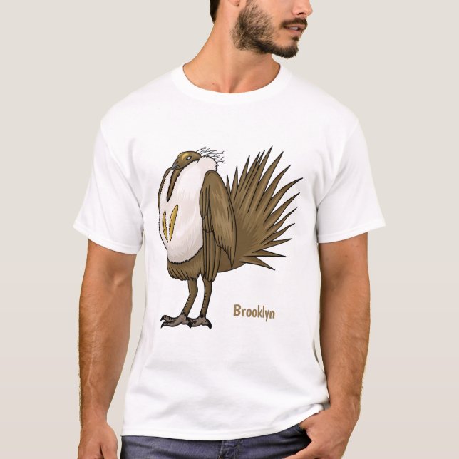 Great sage grouse bird cartoon illustration  T-Shirt (Front)