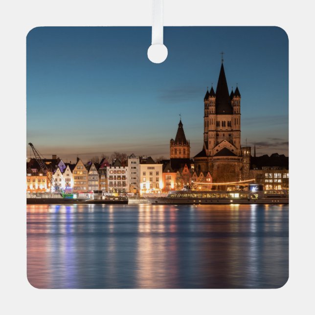 Great Saint Martin Church Cologne Metal Tree Decoration (Front)