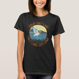 Great Salt Lake American Avocet Retro Distressed T-Shirt