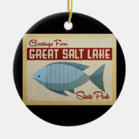 Great Salt Lake Fish Vintage Travel