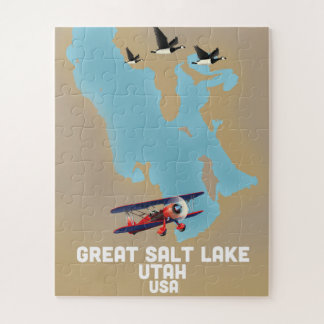 Great Salt Lake, Utah Travel poster Jigsaw Puzzle