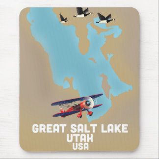 Great Salt Lake, Utah Travel poster Mouse Mat