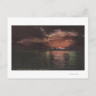 Great Salt Lake, UTSunset Scene on Lake View Postcard