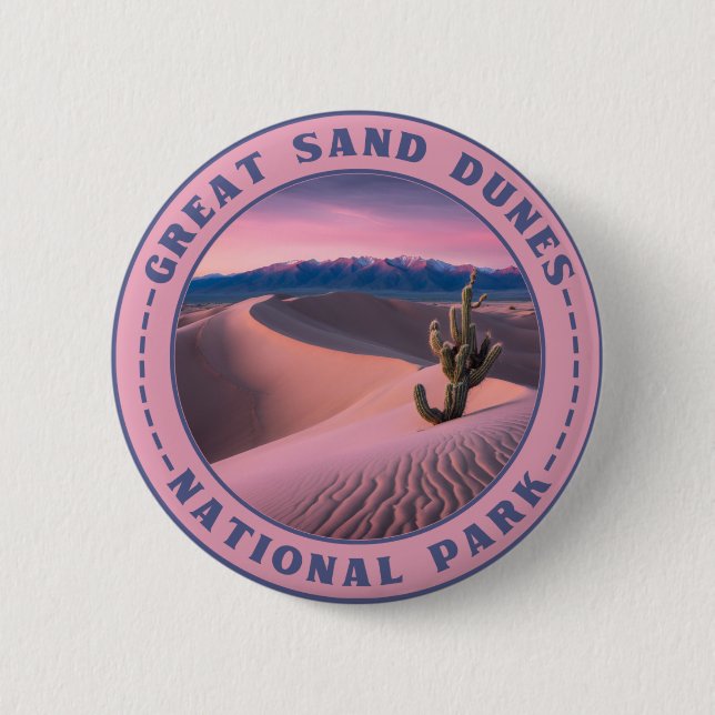 Great Sand Dunes National Park 6 Cm Round Badge (Front)