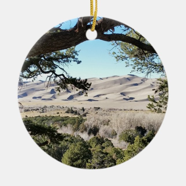 Great Sand Dunes National Park Ceramic Tree Decoration (Front)