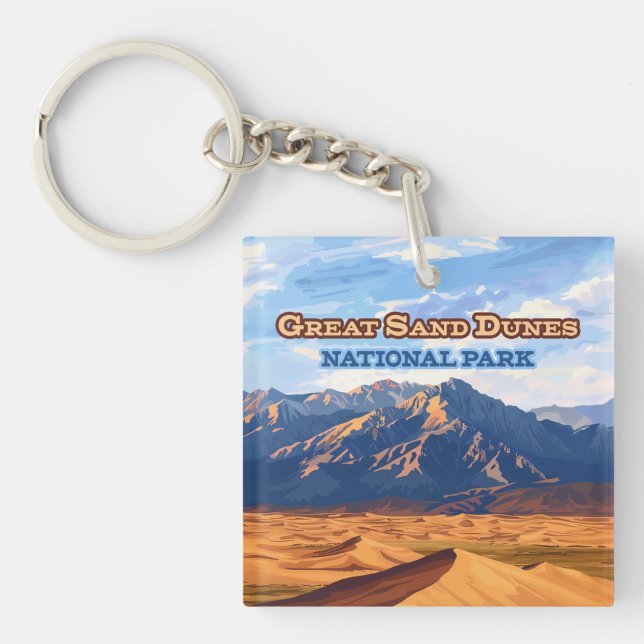 Great Sand Dunes National Park Colorado Key Ring (Front)