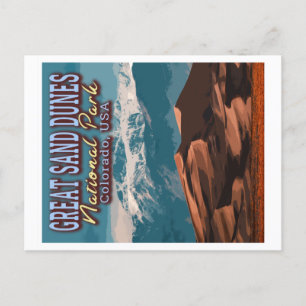 GREAT SAND DUNES NATIONAL PARK - COLORADO USA POSTCARD
