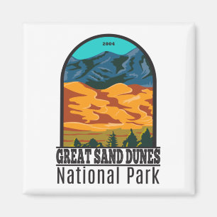 Great Sand Dunes National Park Colorado Vintage Magnet