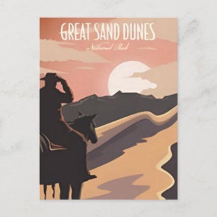 Great Sand Dunes National Park Colorado Vintage Postcard