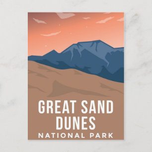 Great Sand Dunes National Park Colorado Vintage Postcard