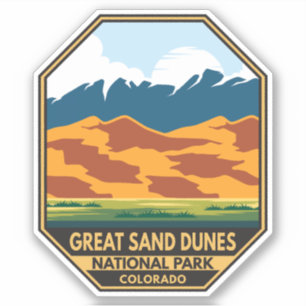 Great Sand Dunes National Park Colourful Emblem