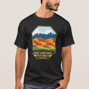 Great Sand Dunes National Park Colourful Emblem T-Shirt