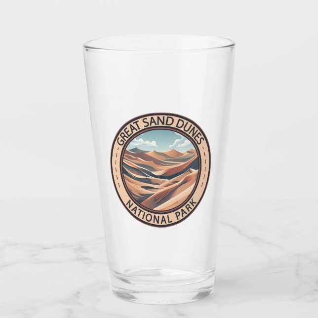 Great Sand Dunes National Park Illustration Travel Glass (Front)