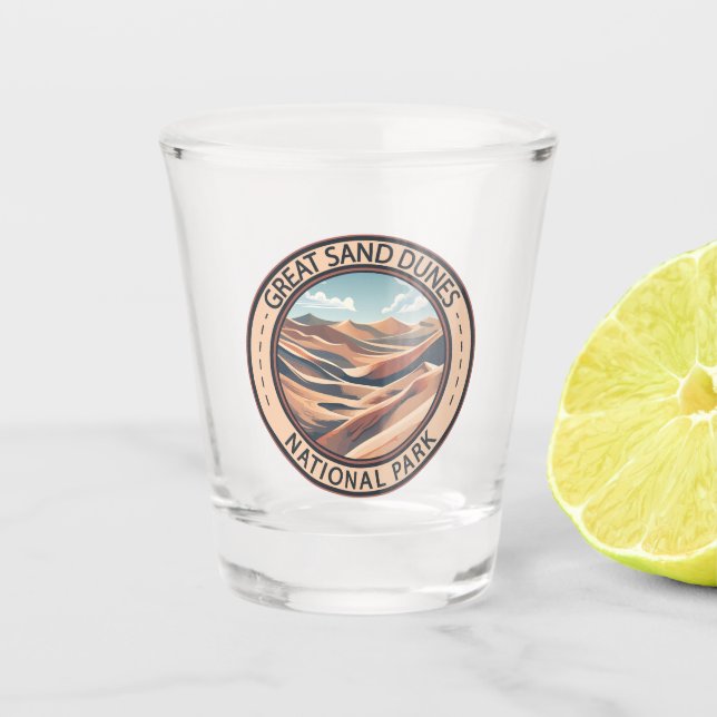 Great Sand Dunes National Park Illustration Travel Shot Glass (Front)