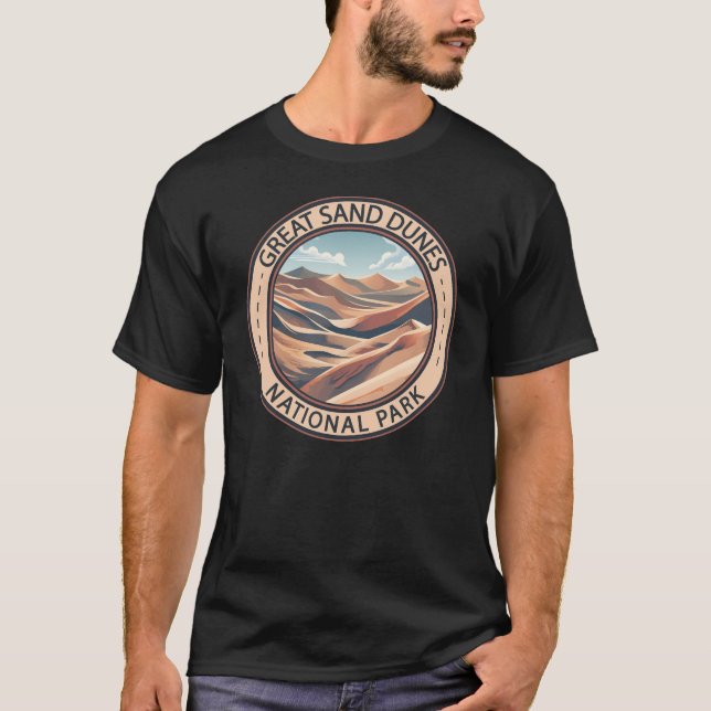 Great Sand Dunes National Park Illustration Travel T-Shirt (Front)