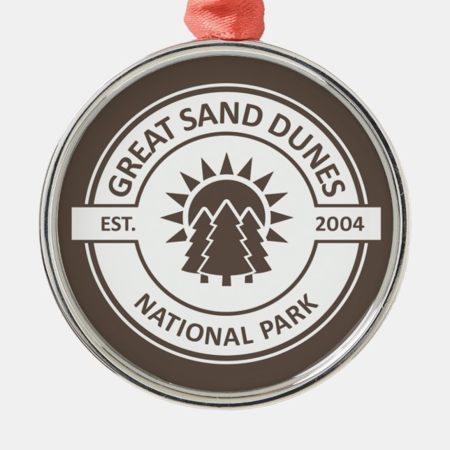 Great Sand Dunes National Park Metal Tree Decoration (Front)