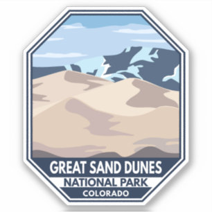 Great Sand Dunes National Park Minimal Retro