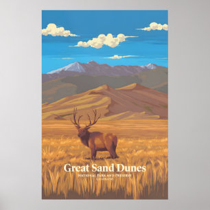 Great Sand Dunes National Park Travel Poster