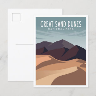 Great Sands Dune National Park Colorado Travel Postcard