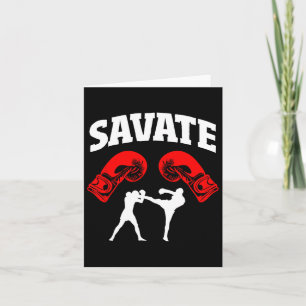 Great Savate Boxing Design Kick Mma Kickboxing Card