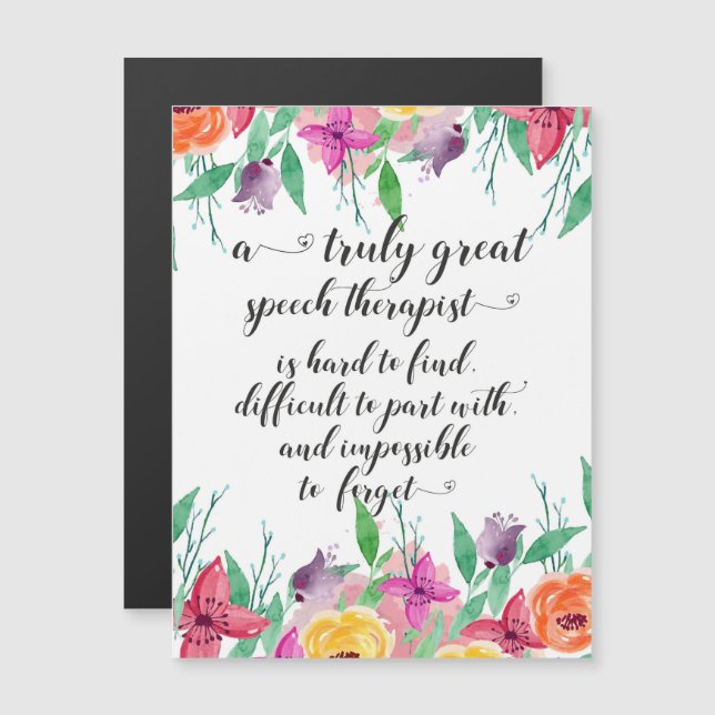 Great school speech therapist thank you gift SLP (Front/Back)