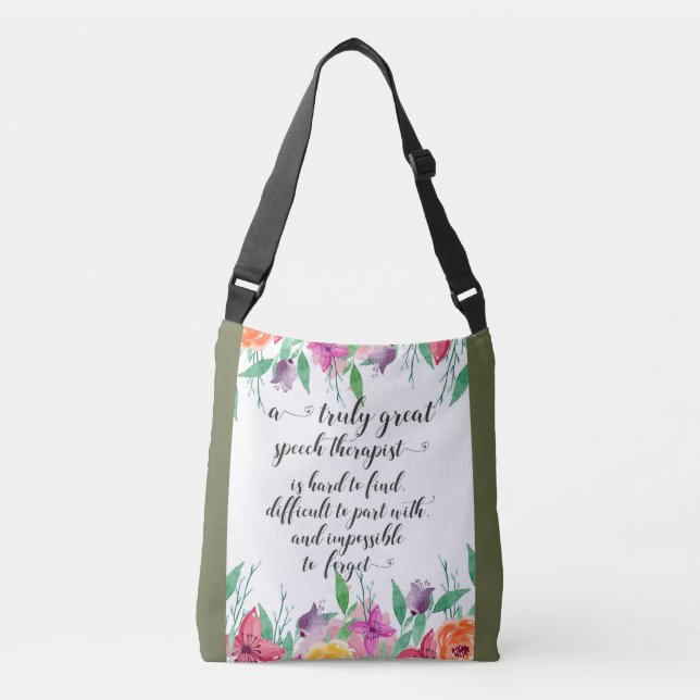 Great school speech therapist thank you gift SLP Crossbody Bag (Front)