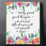 Great school speech therapist thank you gift SLP Plaque<br><div class="desc">Great school speech therapist thank you gift slp - great quote - art prints on various materials. A great gift idea to brighten up your home. Also buy this artwork on phone cases, apparel, mugs, pillows and more. Poster and Art Print on clothing and for your wall – various backgrounds...</div>