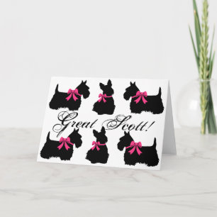 "Great Scott !", Scottish Terrier blank card 2