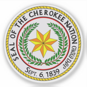 Great seal of the Cherokee nation and tribe, USA