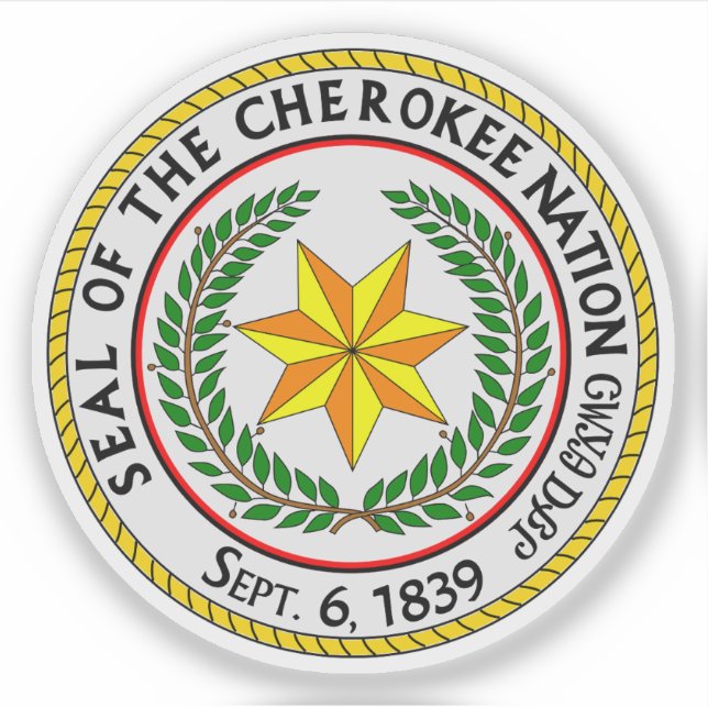 Great seal of the Cherokee nation and tribe, USA (Front)