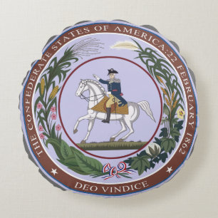 GREAT SEAL of the CONFEDERACY Round Cushion