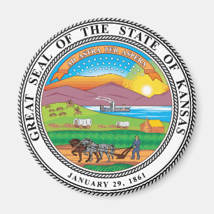 Great seal of the state of Kansas Magnet