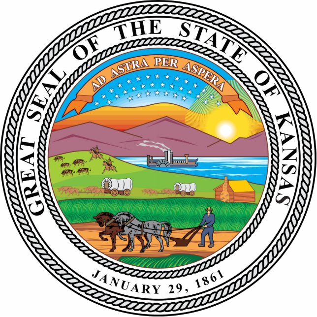 Great seal of the state of Kansas Standing Photo Sculpture (Front)