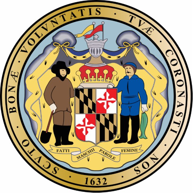 Great seal of the state of Maryland Standing Photo Sculpture (Front)