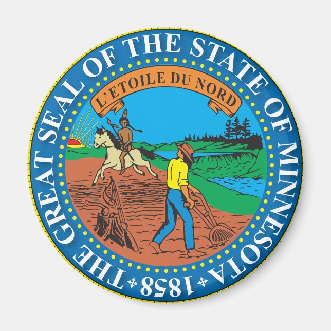 Great seal of the state of Minnesota Magnet (Front)