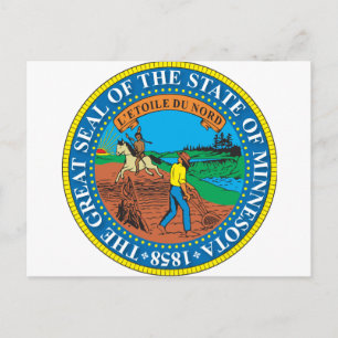 Great seal of the state of Minnesota Postcard