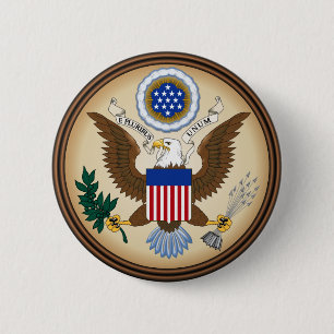 GREAT SEAL OF THE UNITED STATES 6 CM ROUND BADGE