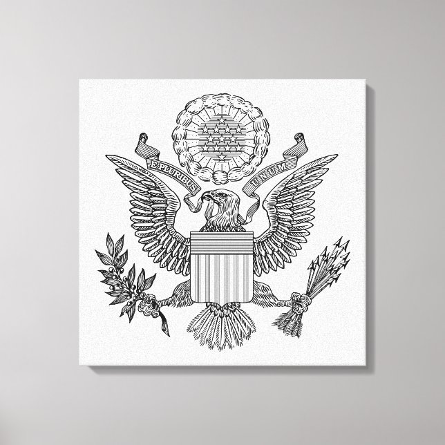 Great Seal of the United States of America (USA) Canvas Print (Front)