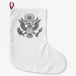 Great Seal of the United States of America (USA) Large Christmas Stocking