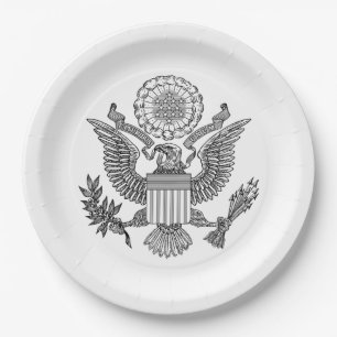 Great Seal of the United States of America (USA) Paper Plate