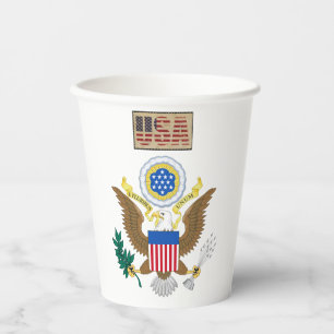 Great Seal of the United States paper cups
