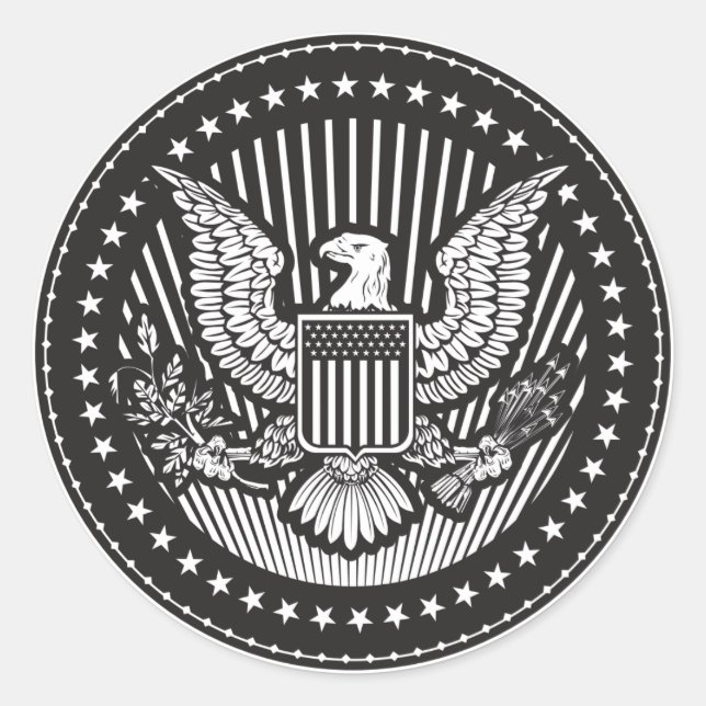 Great Seal of the United States Round Sticker (Front)