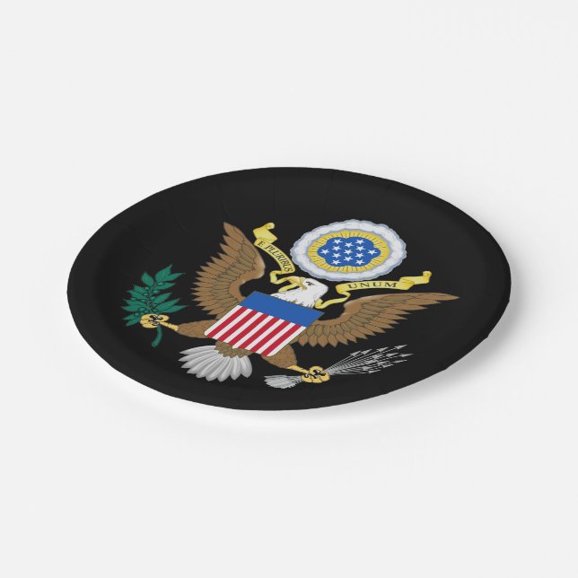 Great seal of United States Paper Plate (Angled)