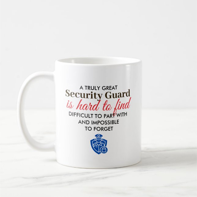 Great Security Guard Personalized Name Gift Coffee Mug (Left)