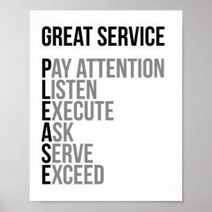 Great Service Please Poster
