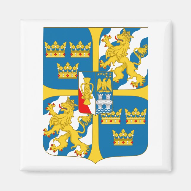 Great shield of arms of Sweden Magnet (Front)